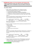 NURSING 022 Chapter 16 Correct Questions And Answers Uploaded 2022