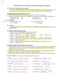 Chemistry: Chemical Names & Formulas of Acids and Organic Compounds