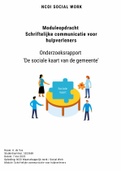 NCOI Schriftelijke Communicatie voor Hulpverleners - Social Work (2022 met nieuwe lay-out)  - Maak een Sociale Kaart - Cijfer 9 met feedback