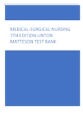 MEDICAL-SURGICAL NURSING  7TH EDITION LINTON  MATTESON TEST BANK