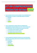 ATI RN COMPREHENSIVE PREDICTOR RETAKE 2022