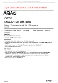 AQA GCSE ENGLISH LITERATURE PAPER 1