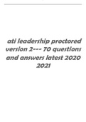  ati leadership proctored version 2--- 70 questions and answers latest 2020 2021