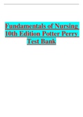 Fundamentals of Nursing 10th Edition Potter Perry Test Bank