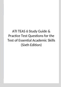 ATI TEAS 6 Practice Test Q&A for the Test of Essential Academic Skills (Sixth Edition)Two different practice exam test