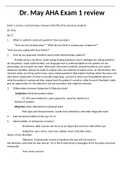 NUR 612: Dr. May AHA Exam 1 review 