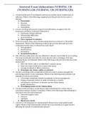 Answered Nursing 120 Med Surg 1 Quiz 1 Questions and Answers- West Coast University//Nursing 120 Med Surg Week 2 Quiz 1 Questions and Answers- West Coast University//Exam (elaborations) NURSING 120 (NURSING120) (NURSING 120 (NURSING120))//Exam (elaboratio