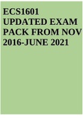 ECS1601 LATEST EXAM PACK.