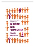 Inleiding in de pedagogiek - primair onderwijs - samenvatting H1, H2, H3, H4, H5