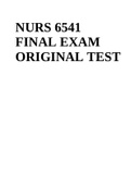 NURS 6541 FINAL EXAM SPRING 2021