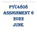 PYC4808 Assignment 6 2022 JUNE ALL THE QUESTIONS AND ANSWERS