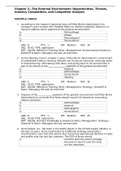 Chapter 2—The External Environment: Opportunities, Threats,  Industry Competition, and Competitor Analysis