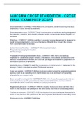 IAHCSMM CRCST 8TH EDITION - CRCST FINAL EXAM PREP JCSPD 2022