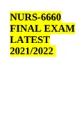 NURS-6660 FINAL EXAM LATEST 2021/2022.