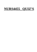 NURS4455 QUIZ’S 2022