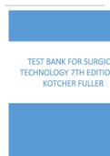 Surgical Technology 7th Edition Fuller Test Bank