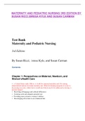 Maternity and Pediatric Nursing 3rd Edition Ricci Kyle Carman Test Bank.