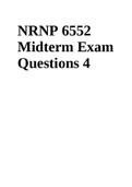 NRNP 6552 Midterm Exam Questions And Answers.