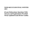 NURS 6635 FINAL EXAM 2021/2022.