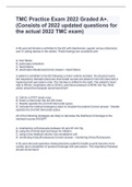 TMC Practice Exam 2022 Graded A+.(Consists of 2022 updated questions for the actual 2022 TMC exam)