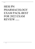 HESI PN PHARMACOLOGY EXAM PACK-BEST FOR 2022 EXAM REVIEW2 VERSION