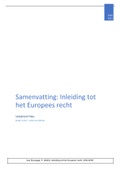 Samenvatting "Inleiding tot het Europees recht" (B001690A)