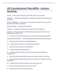 US Constitutional Test AEPA - arizona teaching.Questions and Answers