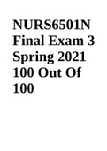 NURS6501N Final Exam 3 Spring 2021 100 Out Of 100
