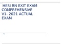 	HESI RN EXIT EXAM COMPREHENSIVE V1- 2021 ACTUAL EXAM