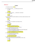 HESI A2 GRAMMER VOCAB READING &MATH VERSION 2(QUESTIONS WIH ANSWERS ) VERIFIED