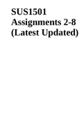 SUS1501 - Sustainability And Greed Assignments 2-8 (Latest Updated) 2022.