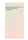 HESI MENTAL HEALTH RN V1-V3 2019 TEST BANKS (ALL TOGETHER).