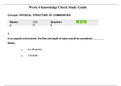 BIO 315 Week 4 Knowledge Check Study Guide