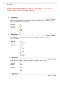 NRNP 6568 COMPREHENSIVE PRACTICE WEEK 1- 11 STUDY QUESTIONS AND ANSWERS- Graded A