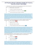 ATI Practice Women & Newborn Health ATI -Form A, Form B, & Form C 2019-2022