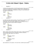 NURS 6301 Week 5 Quiz - Patho