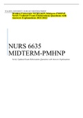 Walden University NURS 6635 Midterm PMHNP Newly Updated Exam Elaborations Questions with Answers Explanations 2021/2022