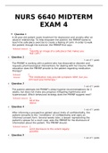 NURS 6640 MIDTERM EXAM 4