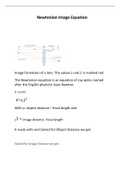 Newtonian Image Equation