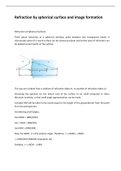 Refraction by spherical surface and image formation