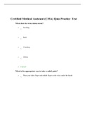 Certified Medical Assistant (CMA) Quiz Practice   Test  