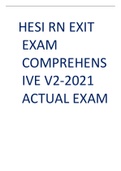 HESI RN EXIT EXAM COMPREHENS IVE V2-2021 ACTUAL EXAM