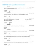 RLGN 105- Test  3 questions and answers 