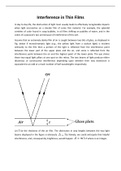 Interference in Thin Films