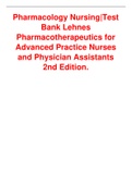 Pharmacology Nursing|Test Bank Lehnes 