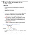 Samenvatting Gerechtelijke geneeskunde en criminalistiek (geslaagd 1e zit)