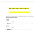 NURS 6635-15 Week 6 Midterm Exam 2022(100% Correct Answers)| Verified