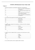 NURSING 2058 Dimensions Exam 2 Study Guide