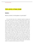 TEFL LEVEL 5 FINAL EXAM GRADED A