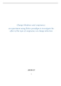 Change blindness and congruency:  an experiment using flicker paradigm to investigate the effect of the type of congruency on change detection